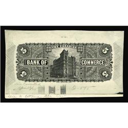 Toronto, ON- Canadian Bank of Commerce $5 1892 - 1912 Toronto, ON- Canadian Bank of Commerce