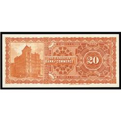 Toronto, ON- Canadian Bank of Commerce $20 (1888 - 1912 Toronto, ON- Canadian Bank of Commerce