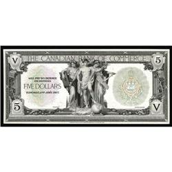 Toronto, ON- Canadian Bank of Commerce $5 Jan. 2, 191 Toronto, ON- Canadian Bank of Commerce