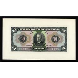 Winnipeg, Manitoba- Union Bank of Canada $50 Winnipeg, Manitoba- Union Bank of Canada
