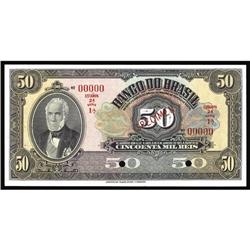 Brazil 50 Reis 1923 Pick 119s UNL SpecimenA specimen is Brazil