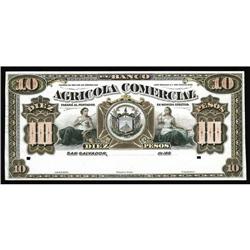 El Salvador 10 Pesos Agricola Comercial 189_ Pick S103p El Salvador