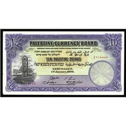 Palestine $10 1944 Series B Pick 9d. Palestine