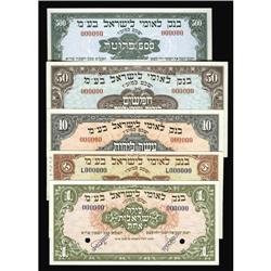 Israel 500 Mils; $1; $5; $10; $50 Bank of Leumi Le- Israel