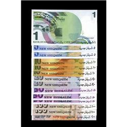 Israel 1; 5 (2); 10 (3); 20 (2) 50 (3); 100 (2); 200 Sh Israel