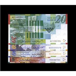 Israel 20; 50; 100; 200 New Sheqalim 1998-99 Pick 59a; Israel