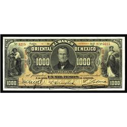 Mexico 1000 Pesos El Banco Oriental de Mexico 1914 Pick Mexico