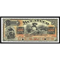 Mexico 100 Pesos El Banco Yucateco 1__ Pick 741s5 Sp Mexico