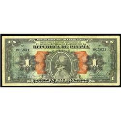 Panama Republica De Panama 1 Balboa 1941 Arias Issue P Panama Republica De Panama 1 Balboa 1941 Aria