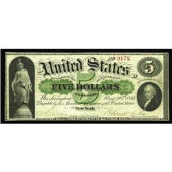 Fr. 1a $5 1861 Demand Note Fine-Very Fine. An absolutel Fr. 1a $5 1861 Demand Note Fine-Very Fine.