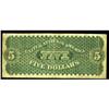 Image 2 : Fr. 2 $5 1861 Demand Note Very Good-Fine. Fr. 2 $5 1861 Demand Note Very Good-Fine.