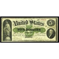 Fr. 3 $5 1861 Demand Note Choice Fine. Fr. 3 $5 1861 Demand Note Fine.