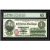 Image 1 : Fr. 16 $1 1862 Legal Tender PMG Gem Uncirculated 65. Fr. 16 $1 1862 Legal Tender PMG Gem Uncirculate