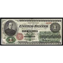 Fr. 16 $1 1862 Legal Tender New. A beautifully centered Fr. 16 $1 1862 Legal Tender New.