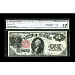Fr. 35 $1 1880 Legal Tender CGA Extremely Fine 40. A ni Fr. 35 $1 1880 Legal Tender CGA Extremely Fi