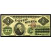Image 1 : Fr. 41 $2 1862 Legal Tender Fine. The note has a few mi Fr. 41 $2 1862 Legal Tender Fine.