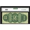 Image 2 : Fr. 42 $2 1869 Legal Tender CGA Gem Uncirculated 68. Fr. 42 $2 1869 Legal Tender CGA Gem Uncirculate