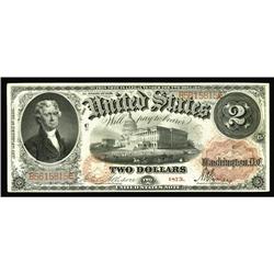 Fr. 47 $2 1875 Legal Tender Choice About New. A single Fr. 47 $2 1875 Legal Tender Choice About New.