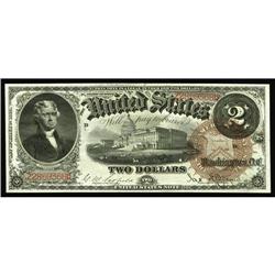 Fr. 50 $2 1880 Legal Tender Superb Gem New. From our sa Fr. 50 $2 1880 Legal Tender Superb Gem New.