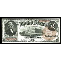 Fr. 51 $2 1880 Legal Tender Choice About New. A barely Fr. 51 $2 1880 Legal Tender Choice About New.