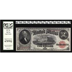 Fr. 57 $2 1917 Legal Tender PCGS Superb Gem New 67PPQ. Fr. 57 $2 1917 Legal Tender PCGS Superb Gem N