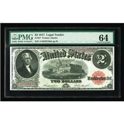 Fr. 57 $2 1917 Legal Tender PMG Choice Uncirculated 64. Fr. 57 $2 1917 Legal Tender PMG Choice Uncir