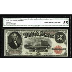 Fr. 58 $2 1917 Legal Tender CGA Gem Uncirculated 65. Br Fr. 58 $2 1917 Legal Tender CGA Gem Uncircul