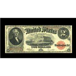 Fr. 60 $2 1917 Legal Tender Star Fine. Sound edges and Fr. 60* $2 1917 Legal Tender Star Fine.