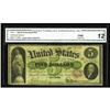 Image 1 : Fr. 61 $5 1862 Legal Tender CGA Fine 12. Ten Known! Fr. 61 $5 1862 Legal Tender CGA Fine 12.