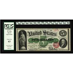 Fr. 63a $5 1863 Legal Tender PCGS Choice New 63. This e Fr. 63a $5 1863 Legal Tender PCGS Choice New