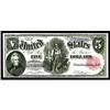 Image 1 : Fr. 80 $5 1880 Legal Tender Choice New. The paper is pa Fr. 80 $5 1880 Legal Tender Choice New.