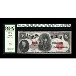 Fr. 89 $5 1907 Legal Tender PCGS Very Fine 35. This col Fr. 89 $5 1907 Legal Tender PCGS Very Fine 3