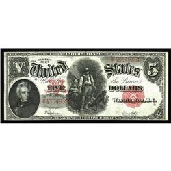 Fr. 91 $5 1907 Legal Tender Choice About New. Fr. 91 $5 1907 Legal Tender Choice About New.