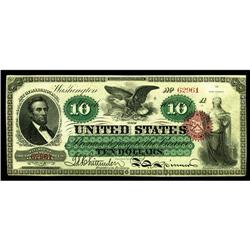 Fr. 95b $10 1863 Legal Tender New. Closely margined in Fr. 95b $10 1863 Legal Tender New.