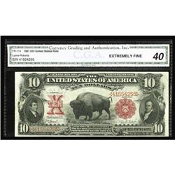 Fr. 114 $10 1901 Legal Tender CGA Extremely Fine 40. A Fr. 114 $10 1901 Legal Tender CGA Extremely F