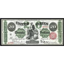 Fr. 126b $20 1863 Legal Tender Gem New. Fr. 126b $20 1863 Legal Tender Gem New.