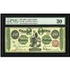 Fr. 126b $20 1863 Legal Tender PMG Very Fine 30. Fr. 126b $20 1863 Legal Tender PMG Very Fine 30.