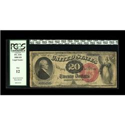 Fr. 134 $20 1880 Legal Tender PCGS Fine 12. A majestic Fr. 134 $20 1880 Legal Tender PCGS Fine 12.