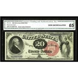 Fr. 135 $20 1880 Legal Tender CGA Gem Uncirculated 65. Fr. 135 $20 1880 Legal Tender CGA Gem Uncircu