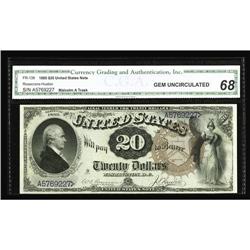 Fr. 138 $20 1880 Legal Tender CGA Gem Uncirculated 68. Fr. 138 $20 1880 Legal Tender CGA Gem Uncircu