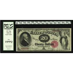Fr. 146 $20 1880 Legal Tender PCGS Fine 15PPQ. Palindro Fr. 146 $20 1880 Legal Tender PCGS Fine 15PP
