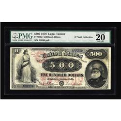Fr. 185d $500 1878 Legal Tender PMG Very Fine 20. This Fr. 185d $500 1878 Legal Tender PMG Very Fine