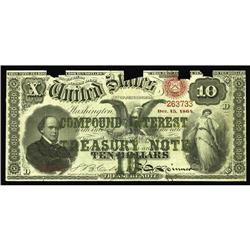 Fr. 190b $10 1864 Compound Interest Treasury Note. The Fr. 190b $10 1864 Compound Interest Treasury 