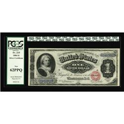 Fr. 215 $1 1886 Silver Certificate PCGS New 62PPQ. The Fr. 215 $1 1886 Silver Certificate PCGS New 6
