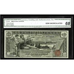 Fr. 224 $1 1896 Silver Certificate CGA Gem Uncirculated Fr. 224 $1 1896 Silver Certificate CGA Gem U