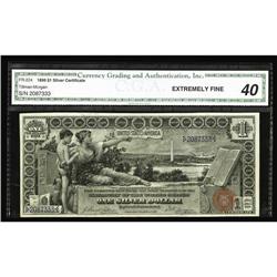 Fr. 224 $1 1896 Silver Certificate CGA Extremely Fine 4 Fr. 224 $1 1896 Silver Certificate CGA Extre