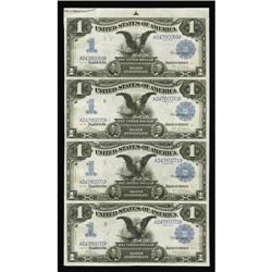 Fr. 226a $1 1899 Silver Certificate Uncut Sheet of 4.