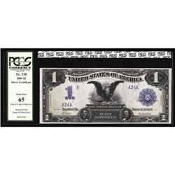 Fr. 230 $1 1899 Silver Certificate PCGS Gem New 65. Thi Fr. 230 $1 1899 Silver Certificate PCGS Gem 