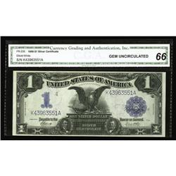 Fr. 235 $1 1899 Silver Certificate CGA Gem Uncirculated Fr. 235 $1 1899 Silver Certificate CGA Gem U