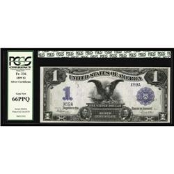 Fr. 236 $1 1899 Silver Certificate PCGS Gem New 66PPQ. Fr. 236 $1 1899 Silver Certificate PCGS Gem N